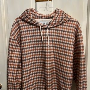 Topman men’s large check hooded sweatshirt